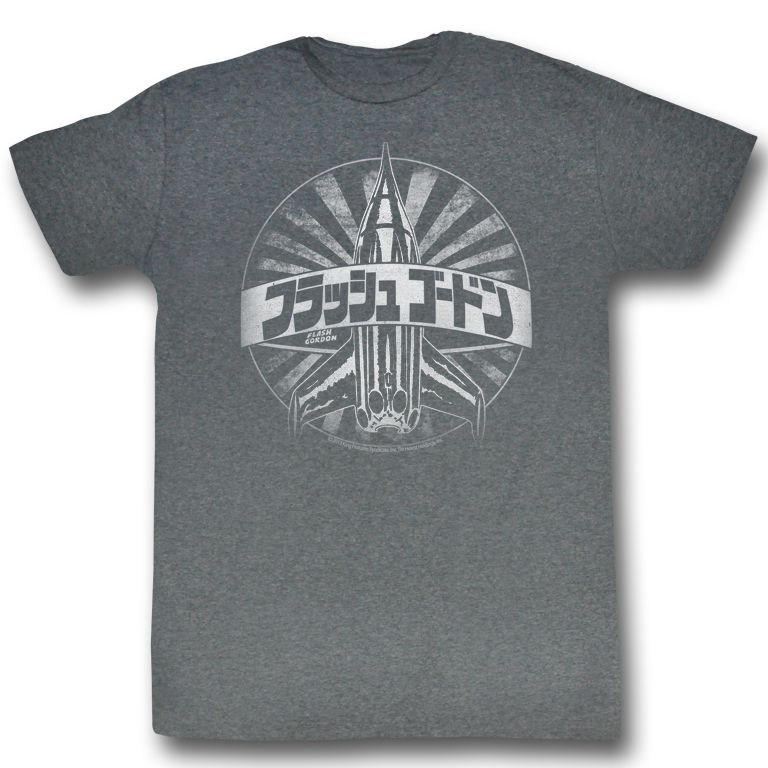 FLASH GORDON-SUGO-BLACK HEATHER ADULT S/S TSHIRT