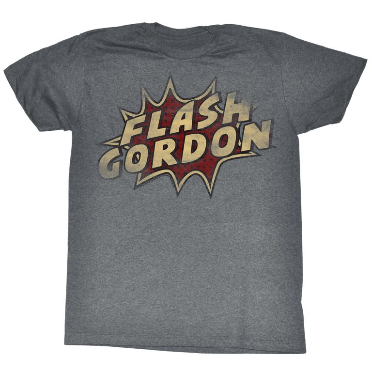 FLASH GORDON-DOTS-BLACK HEATHER ADULT S/S TSHIRT