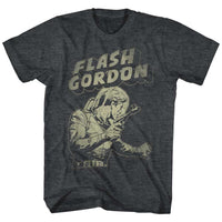 Thumbnail for FLASH GORDON-FLASH AAAAAAA-BLACK HEATHER ADULT S/S TSHIRT