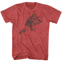 Thumbnail for FLASH GORDON-ZANNG-RED HEATHER ADULT S/S TSHIRT