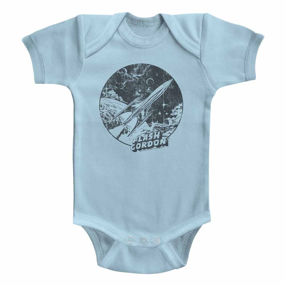 FLASH GORDON-SPACESHIP-LIGHT BLUE INFANT S/S BODYSUIT