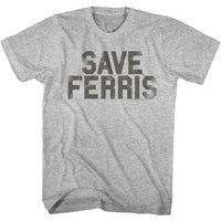 Thumbnail for FERRIS BEULLERS DAY OFF-SAVE FERRIS PENANT-GRAY HEATHER ADULT S/S TSHIRT