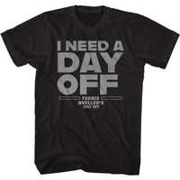 Thumbnail for FERRIS BEULLERS DAY OFF-DAY OFF GRY INK-BLACK ADULT S/S TSHIRT