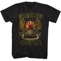 Thumbnail for FFDP-FIVE FINGER DEATH PUNCH WINGED SKULL-BLACK ADULT S/S TSHIRT