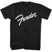 Thumbnail for FENDER-FENDER LOGO B W-BLACK ADULT S/S TSHIRT