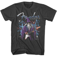 Thumbnail for FENDER-FENDER WIZARD PLAYING STRAT-SMOKE ADULT S/S TSHIRT