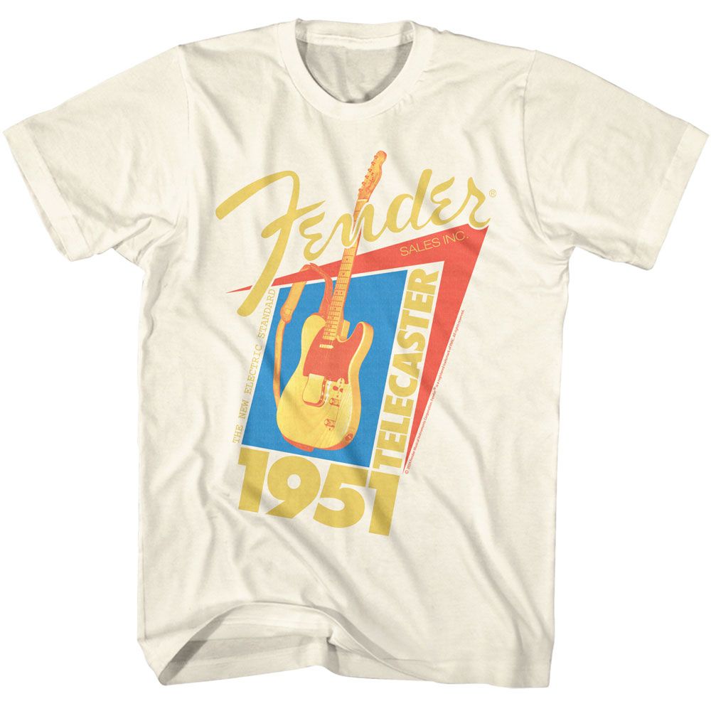 FENDER-FENDER TELECASTER 51-NATURAL ADULT S/S TSHIRT