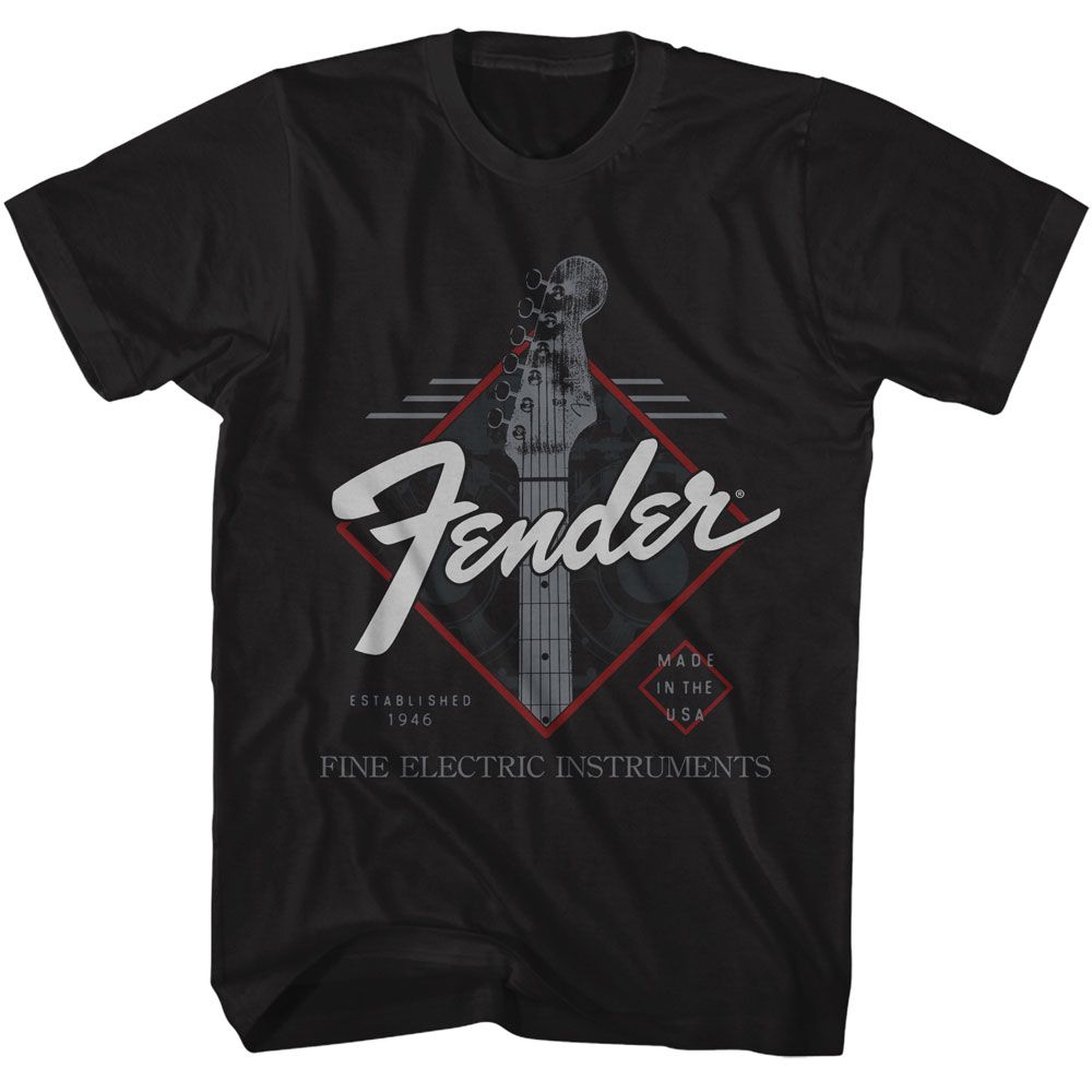 FENDER-FENDER MADE IN THE USA-BLACK ADULT S/S TSHIRT