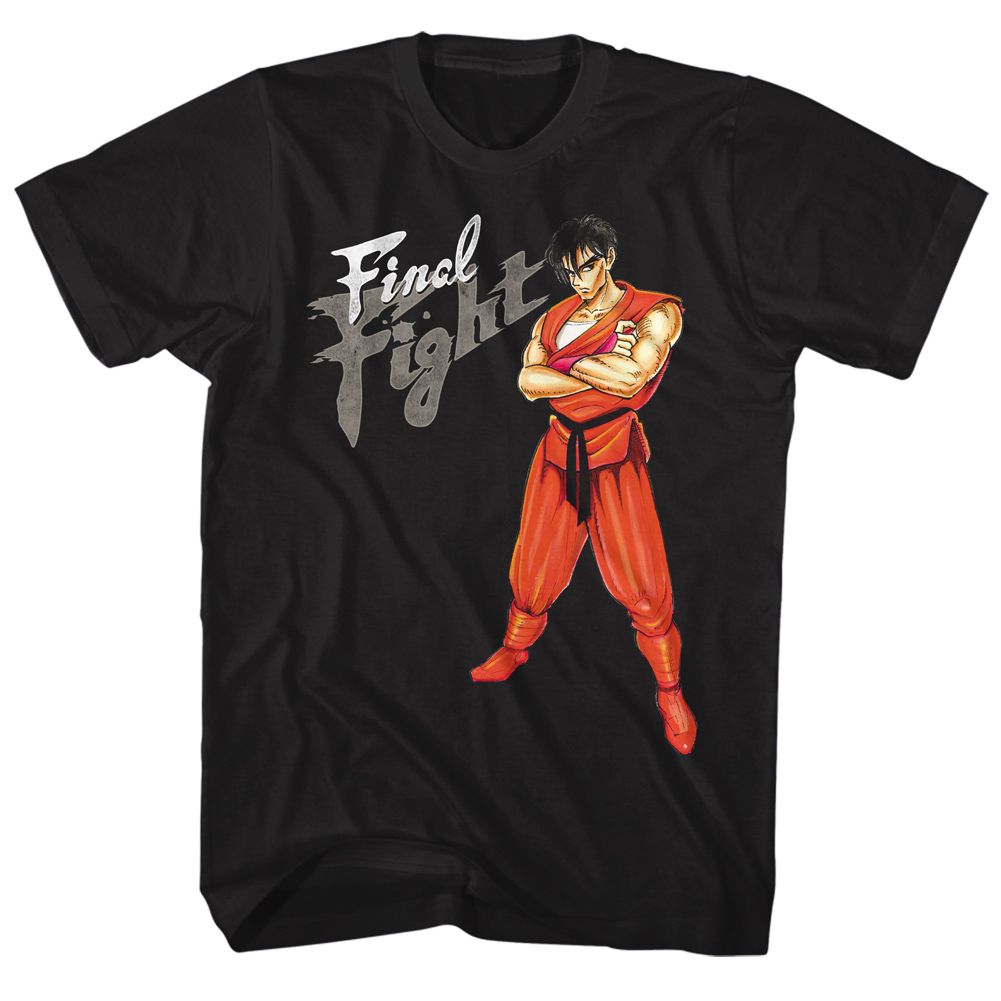 FINAL FIGHT-GUY-BLACK ADULT S/S TSHIRT