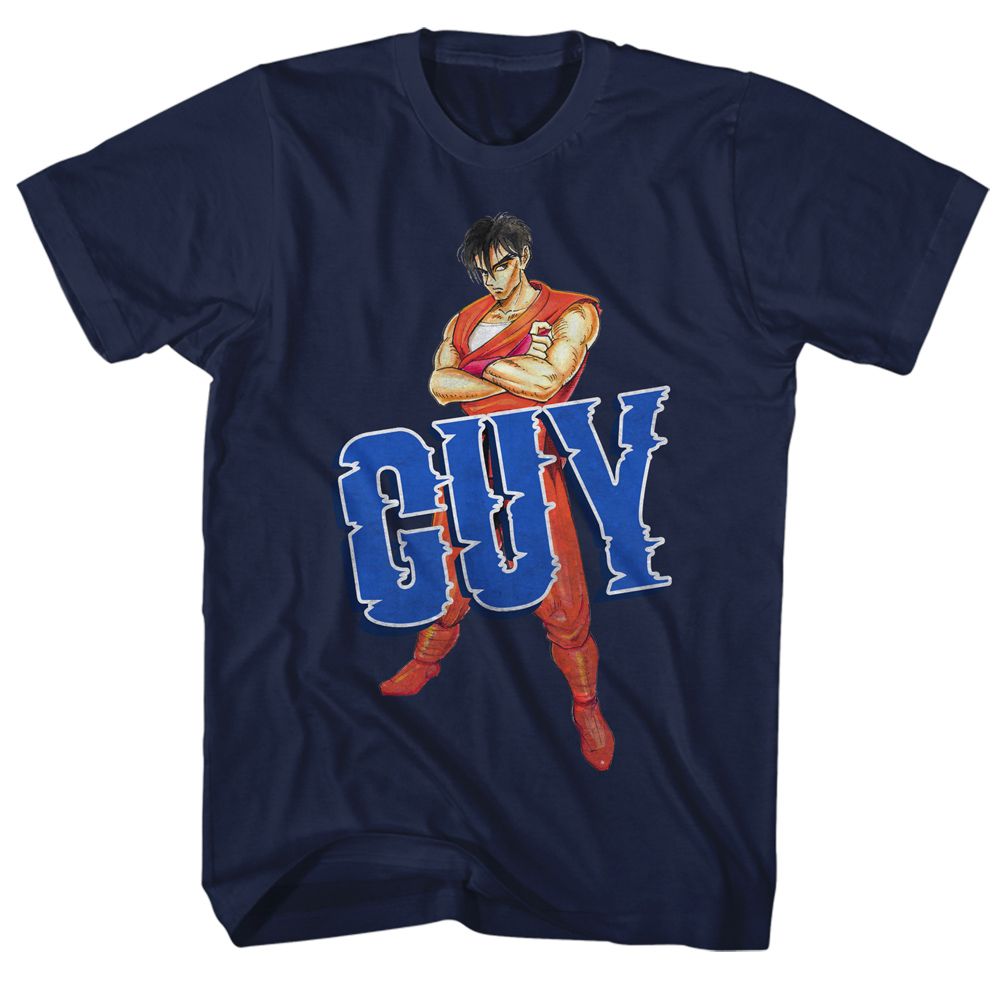 FINAL FIGHT-GUY-NAVY ADULT S/S TSHIRT
