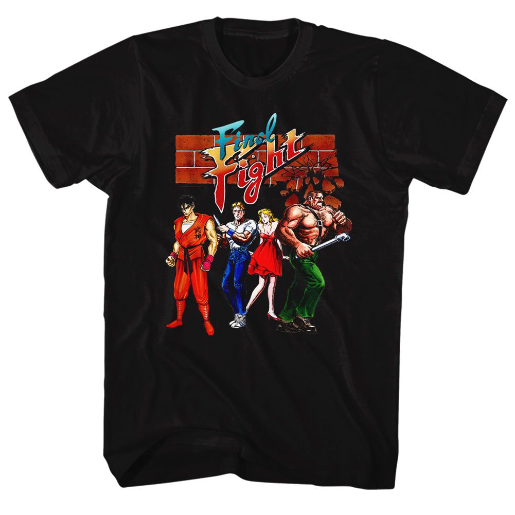 FINAL FIGHT-FF GANG-BLACK ADULT S/S TSHIRT