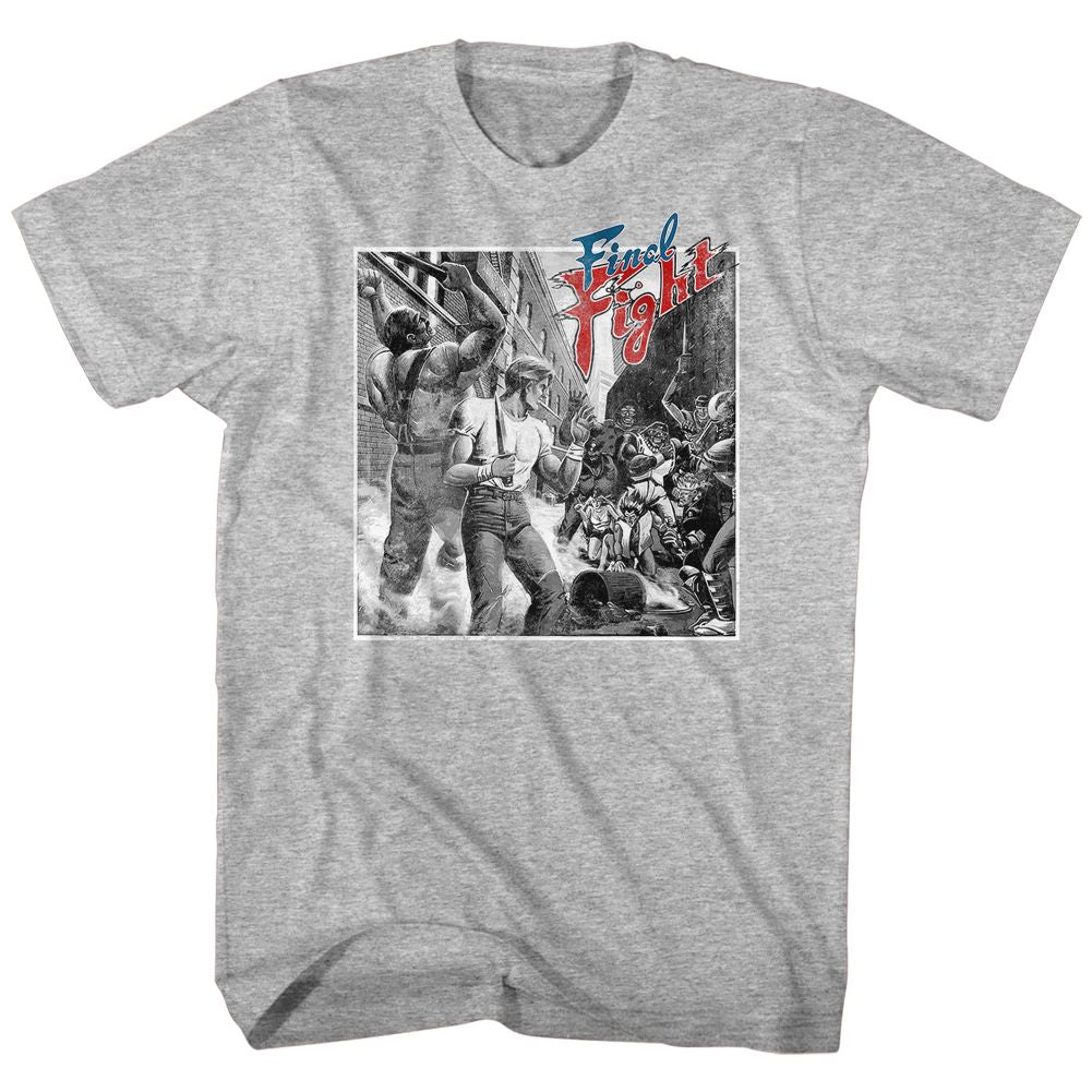 FINAL FIGHT-BW FIGHT-GRAY HEATHER ADULT S/S TSHIRT