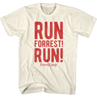 Thumbnail for FORREST GUMP-FORREST GUMP RUN FORREST RUN-NATURAL ADULT S/S TSHIRT