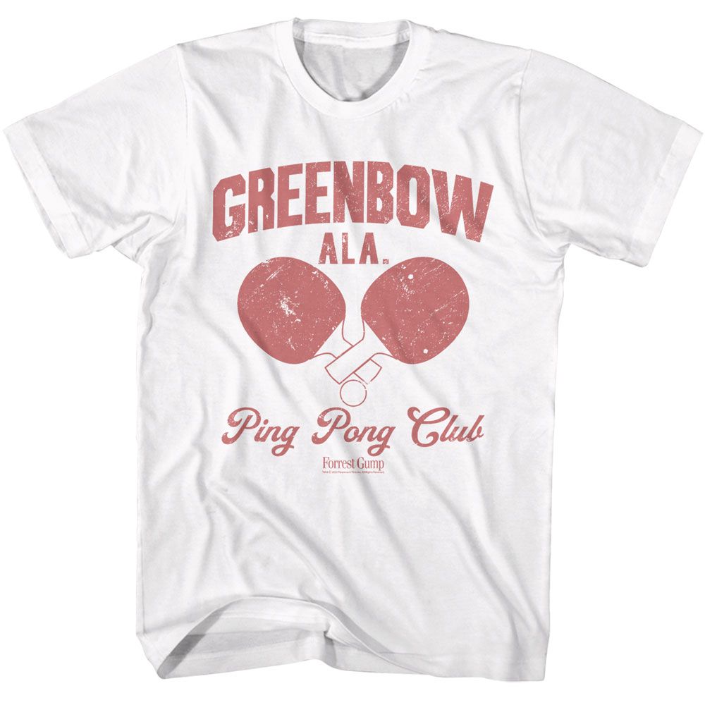 FORREST GUMP-FORREST GUMP GREENBOW PING PONG-WHITE ADULT S/S TSHIRT