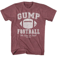 Thumbnail for FORREST GUMP-FORREST GUMP SURE IS FAST-VINTAGE MAROON HEATHER ADULT S/S TSHIRT
