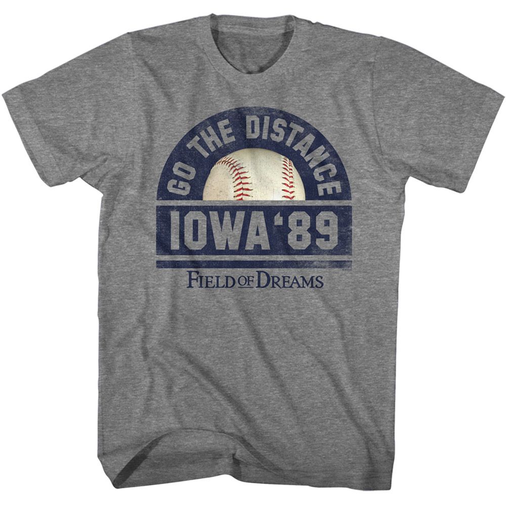 FIELD OF DREAMS-FIELD OF DREAMS GO THE DISTANCE-GRAPHITE HEATHER ADULT S/S TSHIRT