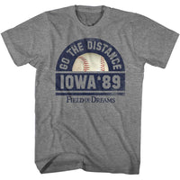 Thumbnail for FIELD OF DREAMS-FIELD OF DREAMS GO THE DISTANCE-GRAPHITE HEATHER ADULT S/S TSHIRT