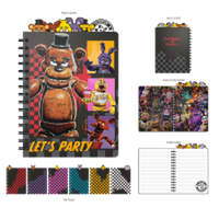 Thumbnail for Five Nights At Freddy's Special Delivery Let's Party Grid  Spiral 6 Tabbed Notebook-6.5x8.5 in – 30 pc ppk ($8.00 each)