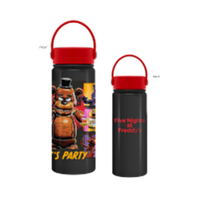 Five Nights At Freddy's Special Delivery Let's Party Grid  20oz Stainless Steel Water Bottle w Swivel Handle – 12 pc ppk ($11.75 each)