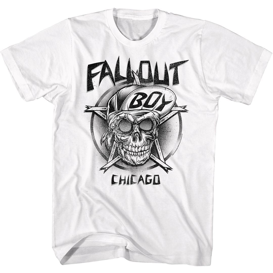 FALL OUT BOY-FOB CHICAGO-WHITE ADULT S/S TSHIRT