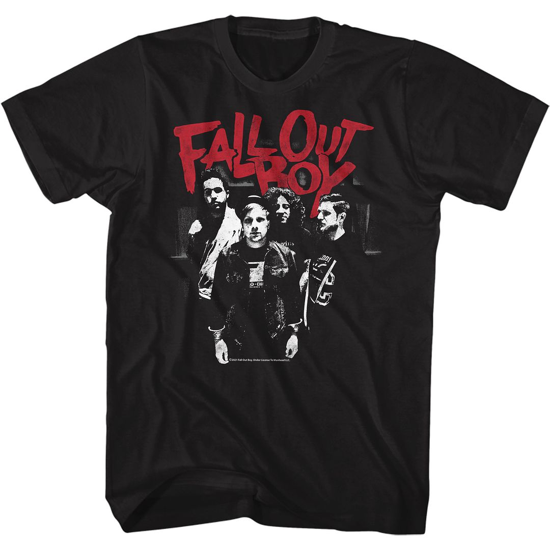 FALL OUT BOY-BAND-BLACK ADULT S/S TSHIRT