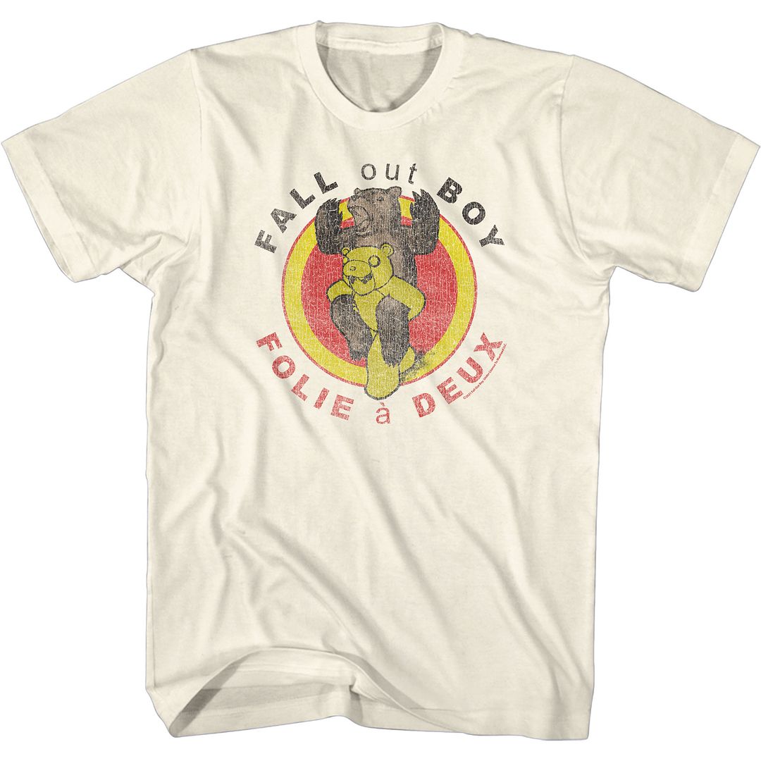 FALL OUT BOY-FOLIE A DEUX-NATURAL ADULT S/S TSHIRT
