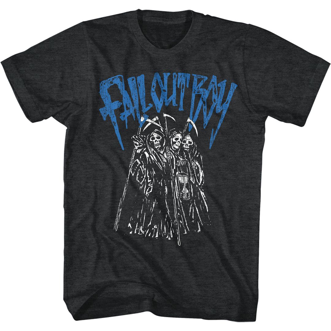 FALL OUT BOY-GRIM REAPERS-BLACK HEATHER ADULT S/S TSHIRT