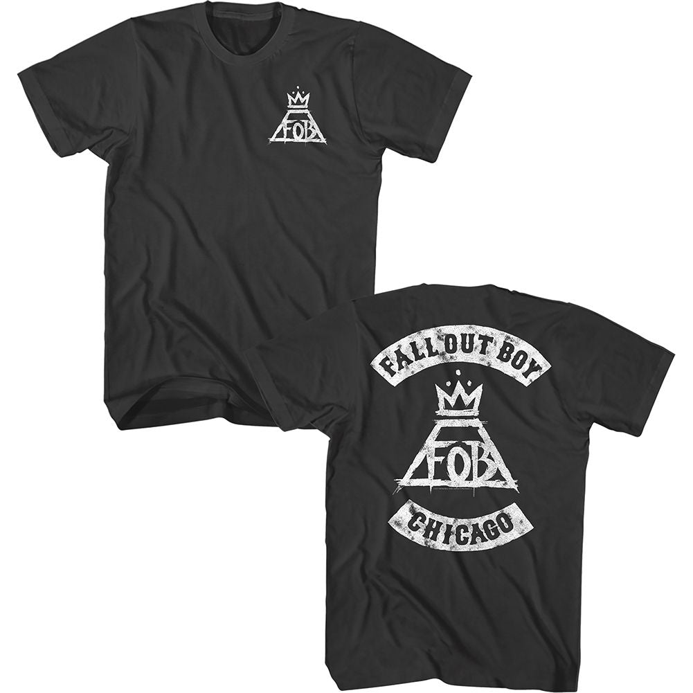 FALL OUT BOY LOGO CHICAGO SMOKE ADULT S/S TSHIRT