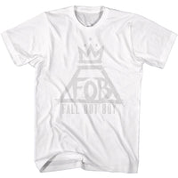 Thumbnail for FALL OUT BOY-FALL OUT BOY TRIANGLE CROWN LOGO-WHITE ADULT S/S TSHIRT