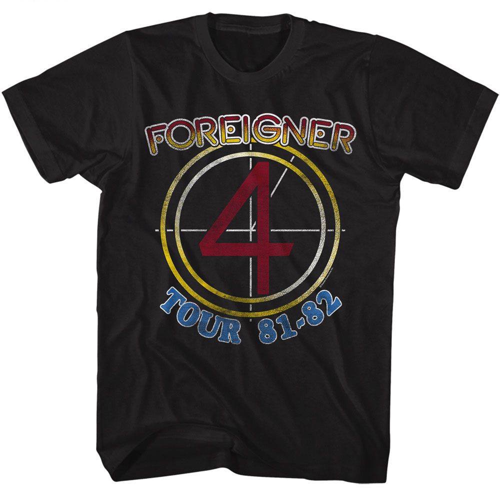 FOREIGNER-FOREIGNER TOUR 81 82-BLACK ADULT S/S TSHIRT