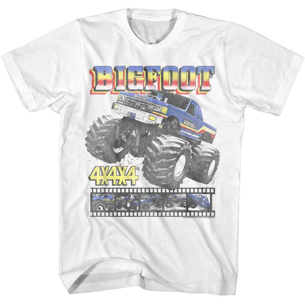BIGFOOT-BIGFOOT FILM REEL-WHITE ADULT S/S TSHIRT