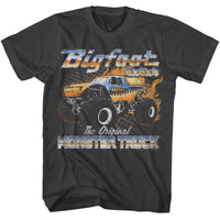 Thumbnail for BIGFOOT-BIGFOOT FLAME TRUCK-SMOKE ADULT S/S TSHIRT
