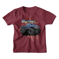 Thumbnail for BIGFOOT-BIGFOOT SPLATTER BACKGROUND-VINTAGE BURGUNDY YOUTH S/S TSHIRT