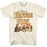 Thumbnail for FRAGGLE ROCK-FRAGGIES AND LOGO-NATURAL ADULT S/S TSHIRT