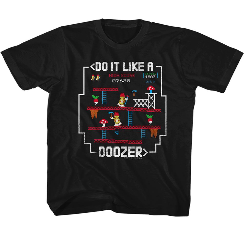 FRAGGLE ROCK-LIKE A DOOZER-BLACK YOUTH S/S TSHIRT