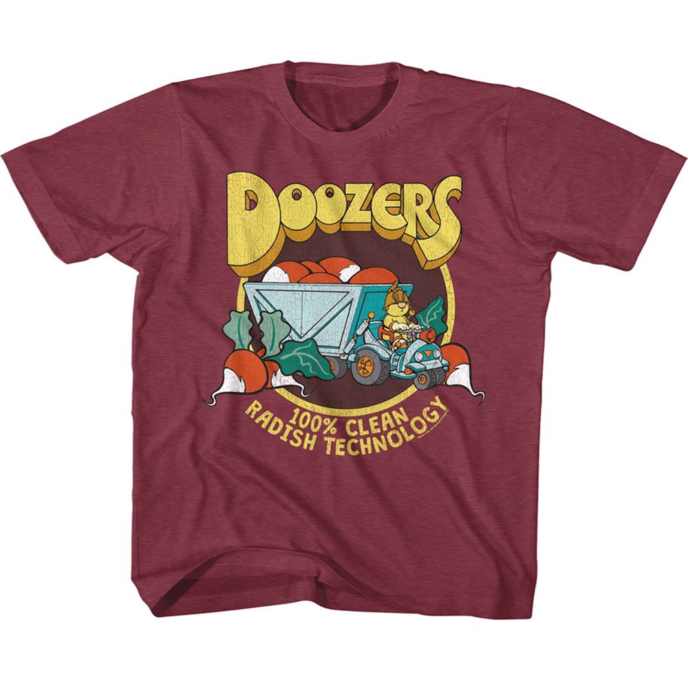 FRAGGLE ROCK-RADISH TECHNOLOGY-VINTAGE BURGUNDY TODDLER S/S TSHIRT