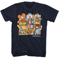 Thumbnail for FRAGGLE ROCK-FRAGGLE ROCK SQUARES-NAVY ADULT S/S TSHIRT