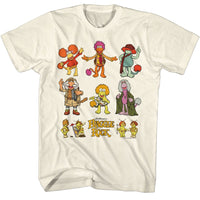 Thumbnail for FRAGGLE ROCK-FRAGGLE ROCK MULTIPLE CHARACTERS-NATURAL ADULT S/S TSHIRT