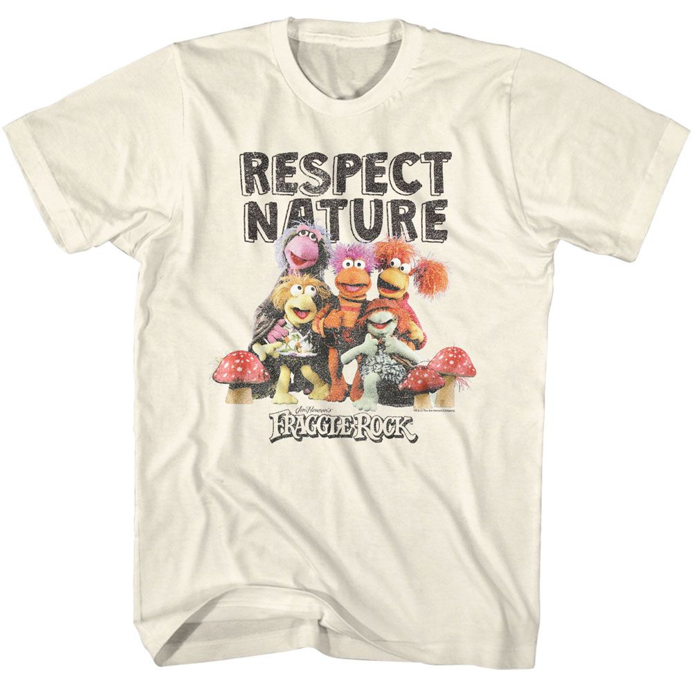 FRAGGLE ROCK-FRAGGLE ROCK RESPECT NATURE-NATURAL ADULT S/S TSHIRT