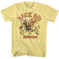 Thumbnail for FRAGGLE ROCK-FRAGGLE ROCK ROCK ON PUPPETS-YELLOW HEATHER ADULT S/S TSHIRT