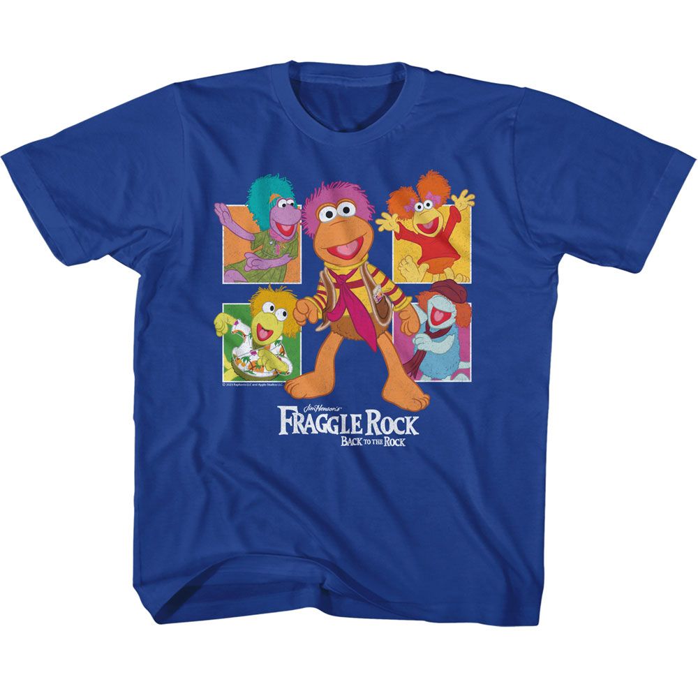 FRAGGLE ROCK-FRAGGLE ROCK FOUR SQUARES-ROYAL YOUTH S/S TSHIRT