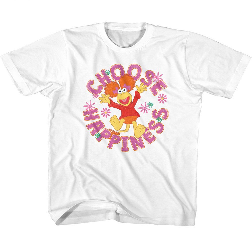 FRAGGLE ROCK-FRAGGLE ROCK CHOOSE HAPPINESS-WHITE YOUTH S/S TSHIRT