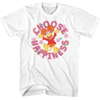 Thumbnail for FRAGGLE ROCK-FRAGGLE ROCK CHOOSE HAPPINESS-WHITE ADULT S/S TSHIRT