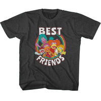 Thumbnail for FRAGGLE ROCK-FRAGGLE ROCK BEST FRIENDS-BLACK HEATHER YOUTH S/S TSHIRT