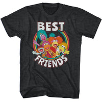 Thumbnail for FRAGGLE ROCK-FRAGGLE ROCK BEST FRIENDS-BLACK HEATHER ADULT S/S TSHIRT