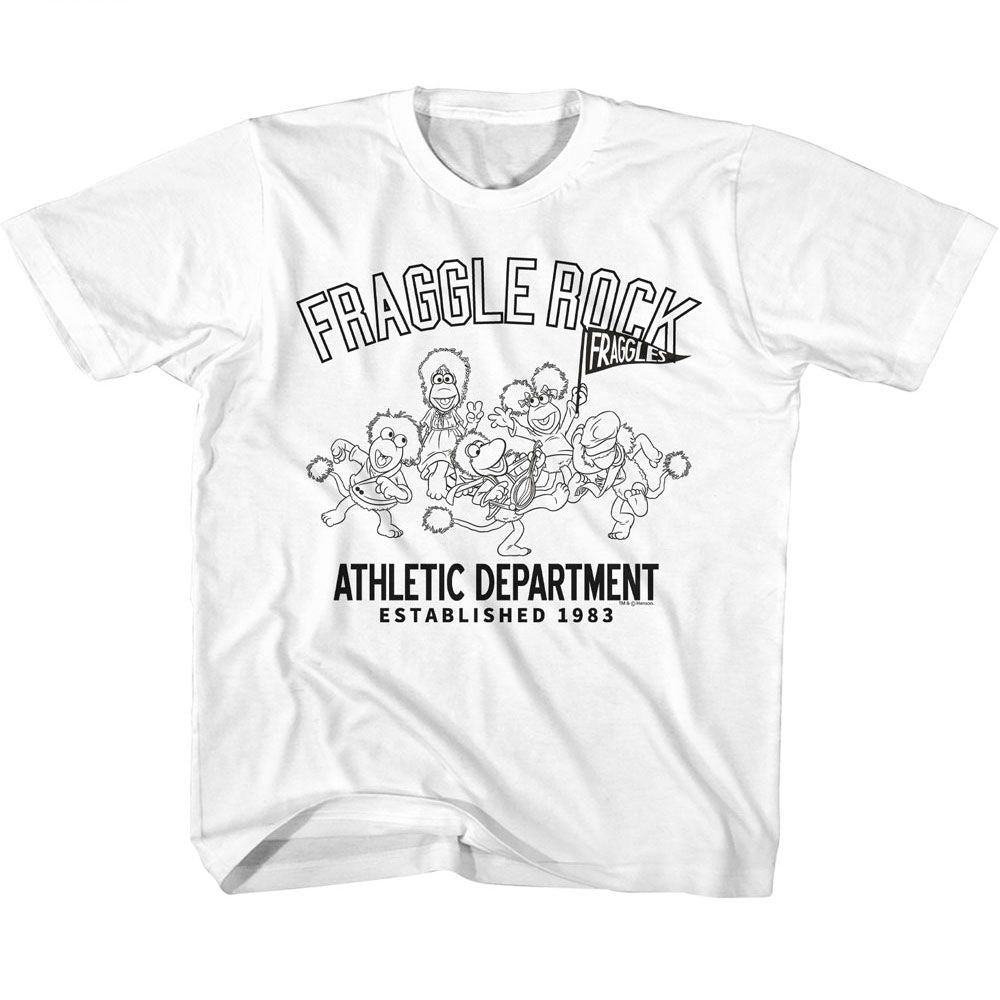 FRAGGLE ROCK-FRAGGLE ROCK ATHLETIC DEPT-WHITE YOUTH S/S TSHIRT