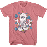 Thumbnail for FRAGGLE ROCK-FRAGGLE ROCK MOKEY AND FLOWERS-MAUVELOUS ADULT S/S TSHIRT