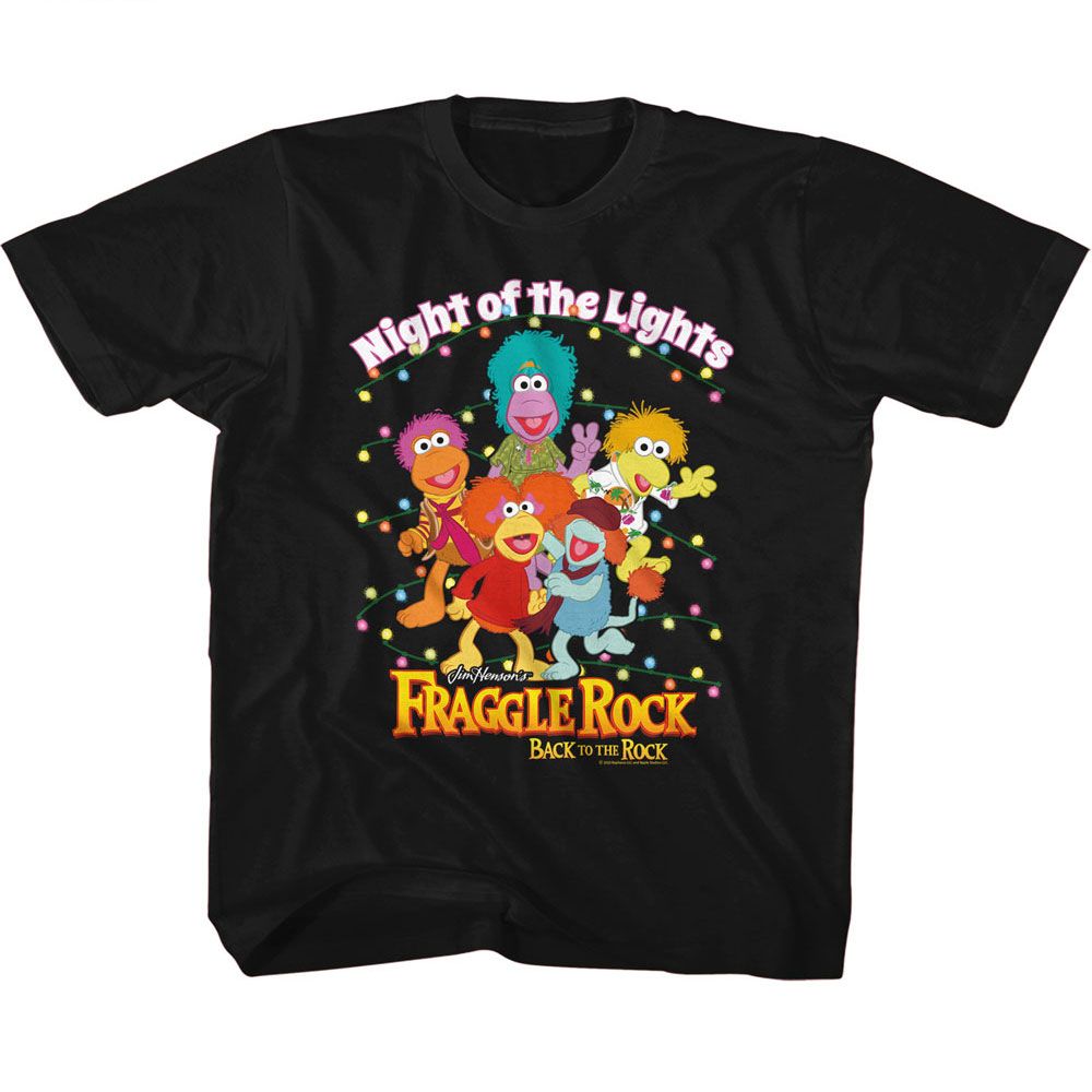 FRAGGLE ROCK-FRAGGLE ROCK NIGHT OF THE LIGHTS-BLACK YOUTH S/S TSHIRT