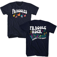Thumbnail for FRAGGLE ROCK-FRAGGLE ROCK MUSIC NOTES-NAVY ADULT S/S TSHIRT