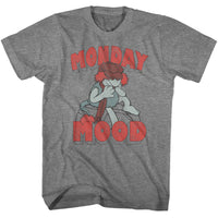 Thumbnail for FRAGGLE ROCK-FRAGGLE ROCK MONDAY MOOD-GRAPHITE HEATHER ADULT S/S TSHIRT